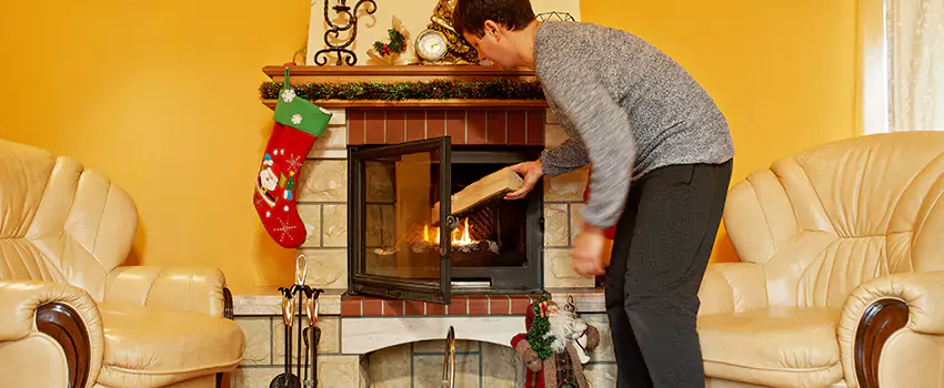 Rusted Metal Fireplace Restoration in Westchase, Florida
